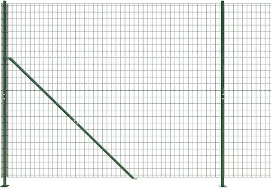 vidaXL Plasă de sârmă Galvanizat cu Îmbrăcăminte din PVC Module Verde 1.4x10m