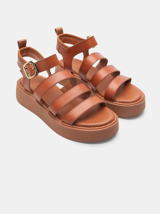 Kalliope Sandale dama Pantofi cu platformă în Tabac maro Culoare