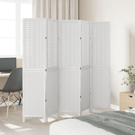 vidaXL Dekorativer Raumteiler Hölzernes mit 5 Paneelen 175x200cm
