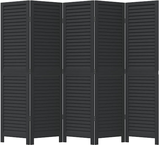 vidaXL Dekorativer Raumteiler Hölzernes mit 5 Paneelen 175x160cm
