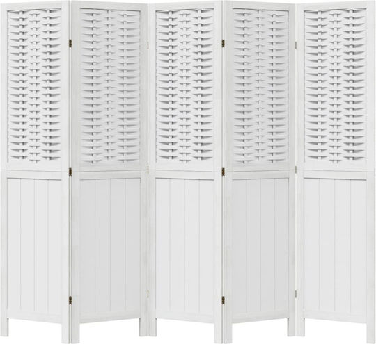 vidaXL Διακοσμητικό Παραβάν Ξύλινο με 5 Φύλλα 175x160cm