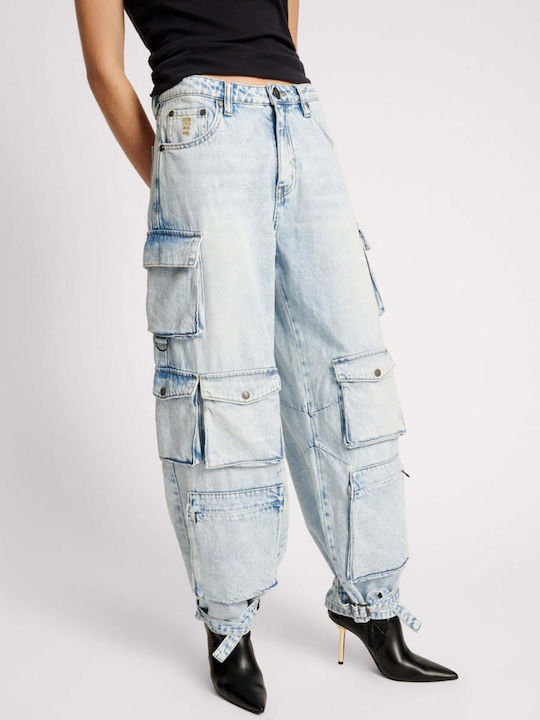Ψηλόμεσο Γυναικείο Jean Παντελόνι Depeche Blue