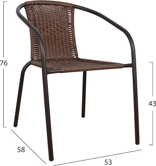 Garten- und Outdoor-Möbelsets Typsatz Speisesaal 3 Stücke Braun