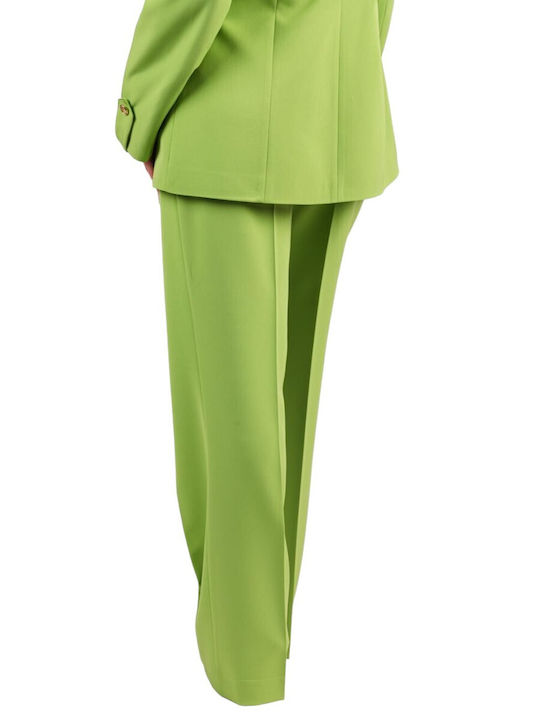 Women's trousers Vagias 496-10 Green Cabbage green