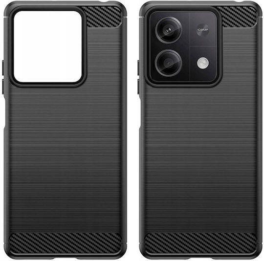 Spacecase Carbon Back Cover Σιλικόνης Μαύρο (Redmi Note 13 5G)