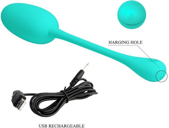 Pretty Love Knucker Water Green Rechargeable Vibrating Egg