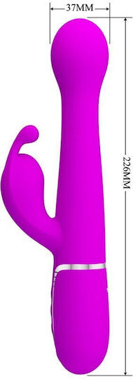 Pretty Love Dejon Rabbit Vibrator 3 In 1 Multifunction Violet