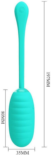 Pretty Love Kirk Rechargeable Vibrating Egg Aqua Green