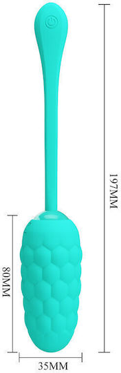 Pretty Love Vibrating Egg Aqua Green Rechargeable Marine Texture