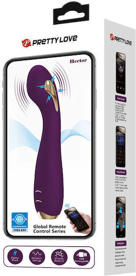 Pretty Love Hector Electroshock Vibrator By App Control Purple