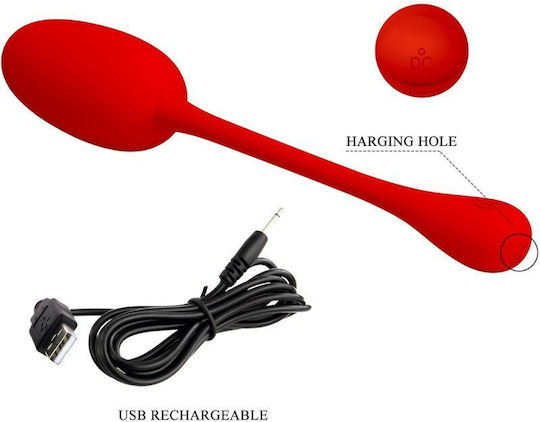 Pretty Love Knucker Red Rechargeable Vibrating Egg