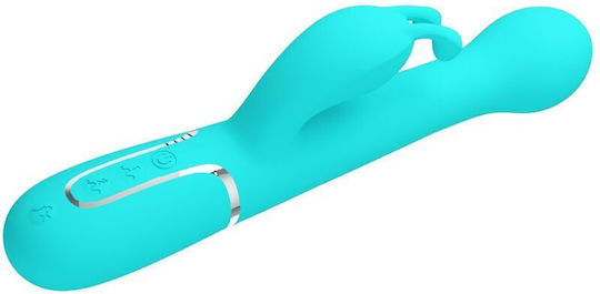 Pretty Love Dejon Rabbit Vibrator 3 In 1 Multifunction Aqua Green