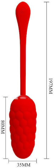 Pretty Love Vibrating Egg Red Rechargeable Marine Texture
