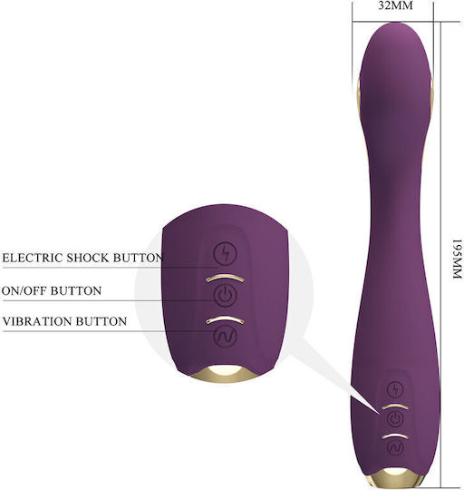 Pretty Love Hector Electroshock Vibrator By App Control Purple