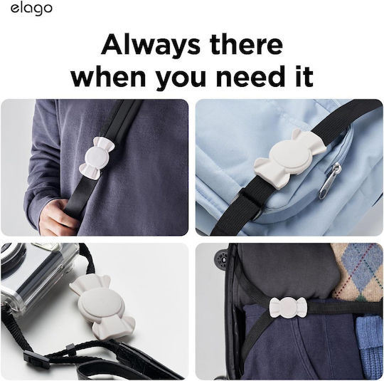 Elago Pet Collar Case Silicone for AirTag in Gray color