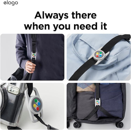 Elago Θήκη Κολάρου Κατοικιδίων Σιλικόνης για AirTag σε Γκρι χρώμα