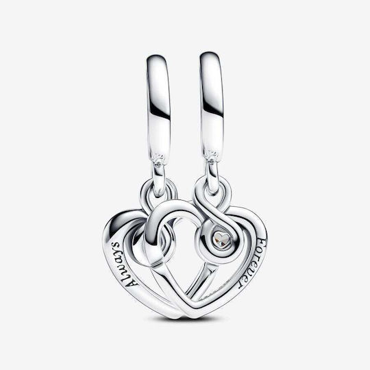 Pandora Durchzieh-Motiv für Schmuck in Form Herz aus Silber