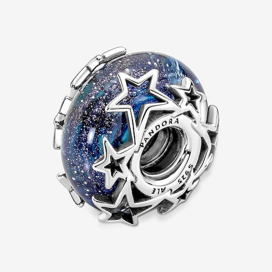 Pandora Durchzieh-Motiv für Schmuck in Form Stern aus Silber aus Glas