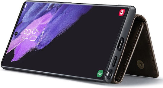 DG.MING Портмоне Изкуствена кожа / Силикон / Пластмаса Кафяв (Galaxy S22 Ultra 5G)