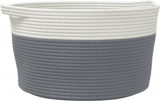 vidaXL Καλάθι Αποθήκευσης Υφασμάτινο Γκρι 40x40x25cm vidaXL Καλάθι Αποθήκευσης Υφασμάτινο Γκρι 40x40x25cm