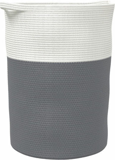 vidaXL Καλάθι Αποθήκευσης Υφασμάτινο Γκρι 49x49x65cm