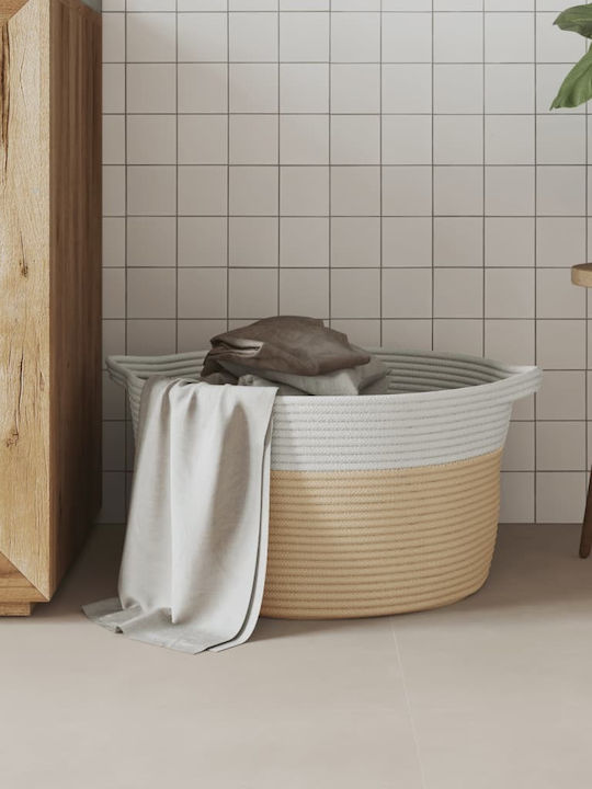 vidaXL Καλάθι Αποθήκευσης Υφασμάτινο Μπεζ 40x40x25cm