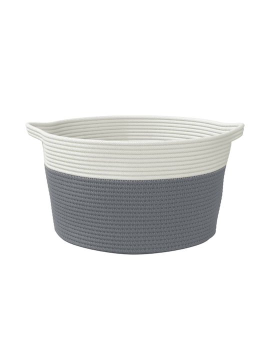 vidaXL Καλάθι Αποθήκευσης Υφασμάτινο Γκρι 40x40x25cm
