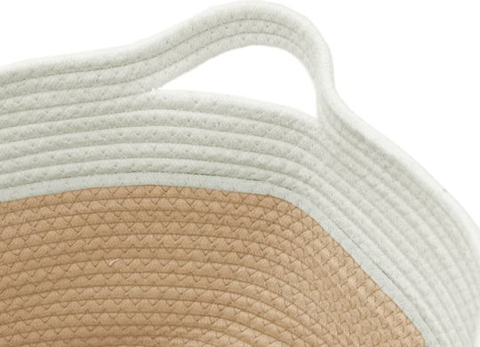 vidaXL Καλάθι Αποθήκευσης Υφασμάτινο Μπεζ 40x40x25cm