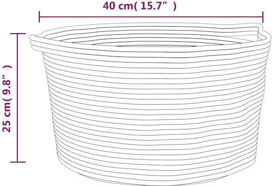 vidaXL Storage Basket Fabric Brown 40x40x25cm 1pcs
