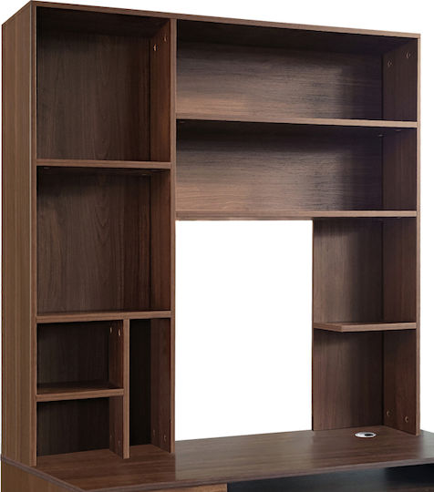 Γραφείο Novelty με Βιβλιοθήκη 120x55x182εκ. Καρυδί