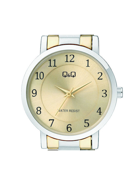 Q&Q Watch with Gold Metal Bracelet