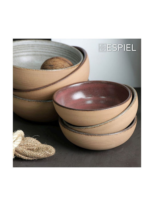 Espiel Calabria Bol de Servire Rotund Ceramică Roz cu Diametru 12.5buc