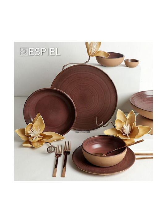 Espiel Calabria Bol de Servire Rotund Ceramică Roz cu Diametru 12.5buc