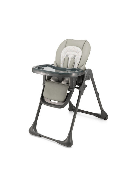 Kinderkraft Tummie Foldable Baby Highchair 2 in 1 with Adjustable Height Gray