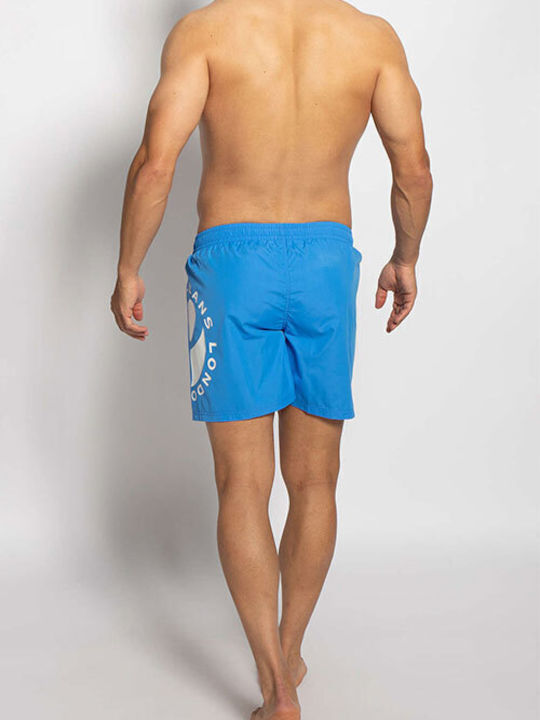 Pepe Jeans Men's Swimwear Shorts Regal Blue with Patterns