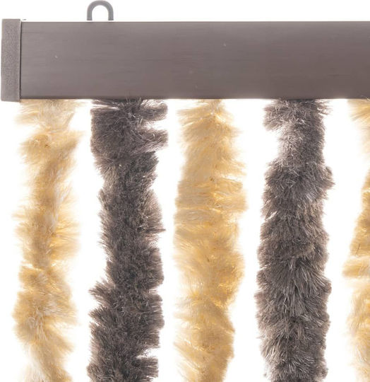 vidaXL Κουρτίνα Πόρτας από Ύφασμα Καφέ 56x185cm 377353