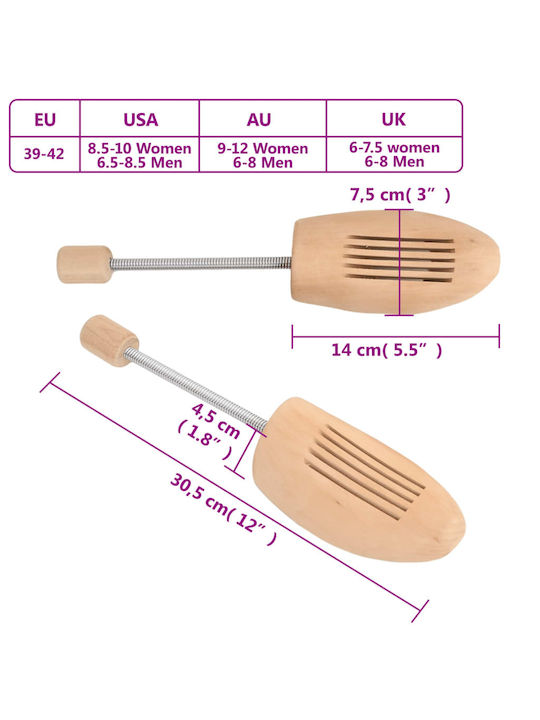 vidaXL Shoe Stretcher for Leather Shoes