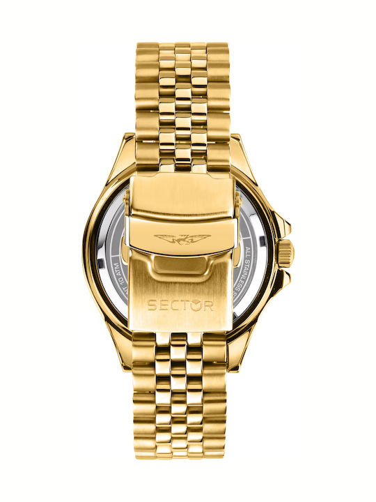 Sector Men's Watch Battery with Gold Stainless Steel Bracelet