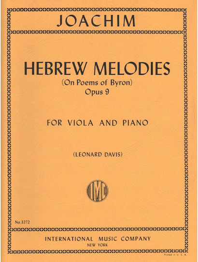 Idiotiki Ekdosi Joachim - Hebrew Melodies Op9) pentru Pian
