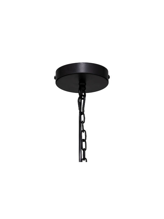 Atmosphera Silas Black Ceiling Light with E27 Socket