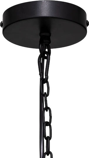 Atmosphera Silas Black Ceiling Light with E27 Socket