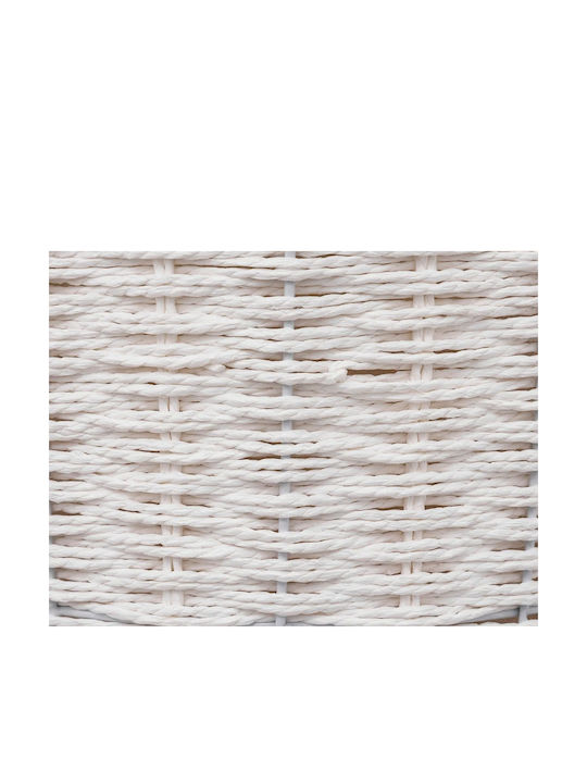 5Five Καλάθι Απλύτων Υφασμάτινο με Καπάκι 38x38x52cm Λευκό