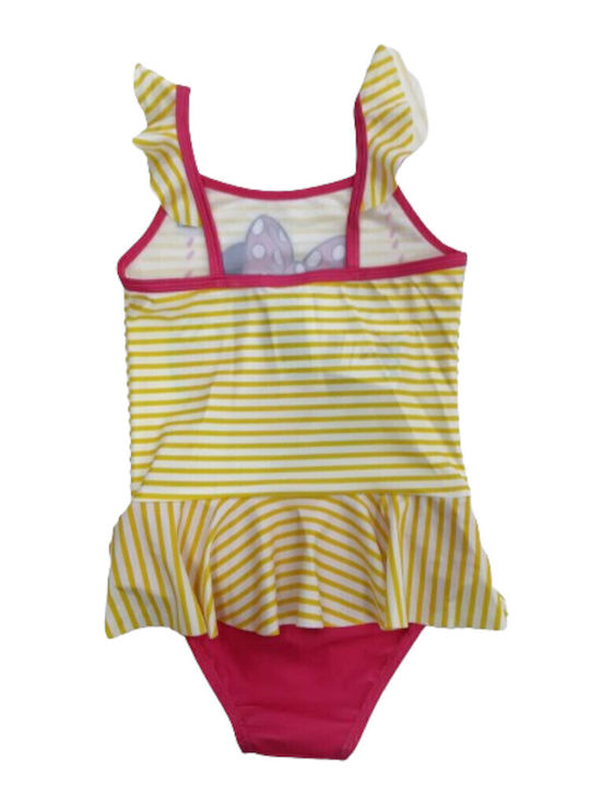 Disney Minnie Παιδικό Μαγιό Ολόσωμο Yellow Pink