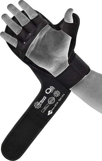 RDX Boxhandschuhe Leder für Kampf Schwarz