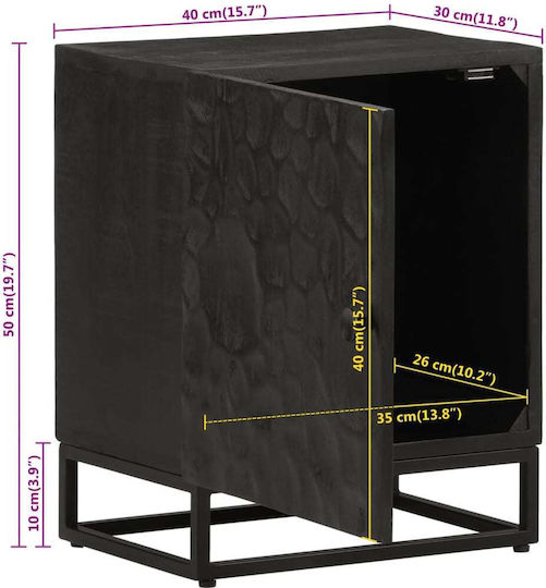 Комод Метален mango 40x30x50см