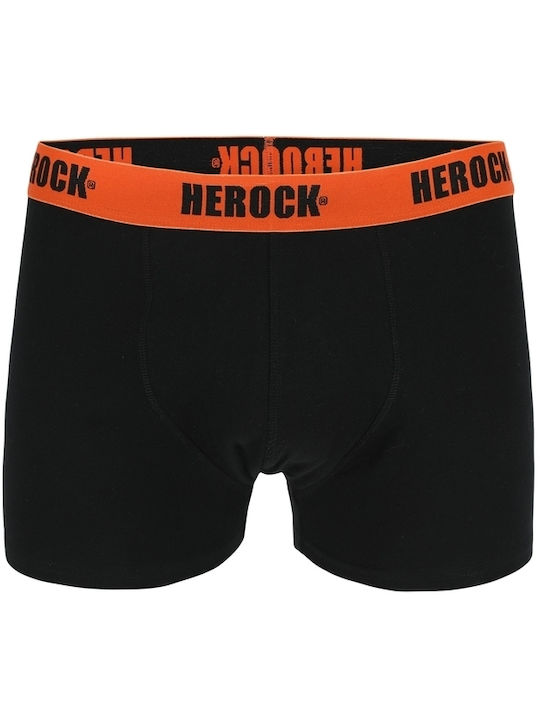 Herock Ανδρικά Μποξεράκια Μαυρο/πορτοκαλι 3Pack