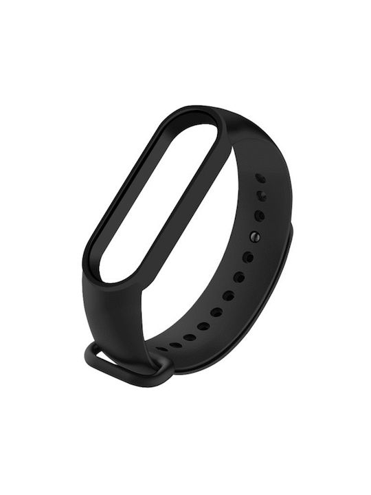 Xiaomi Mi Band 5 6 7 Monochrome Silicone Watch Band Black