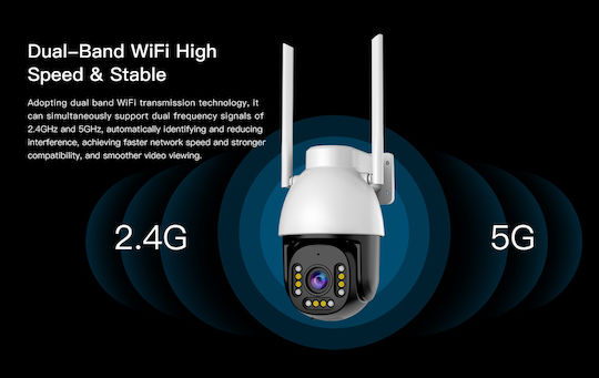 Vstarcam CS611Q-UV IP Cameră de Supraveghere Wi-Fi Full HD+ 4MP Rezistentă la apă cu Comunicare Bidirecțională și Lentilă 4mm
