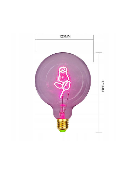Dekorative Lampe mit Fassung für E27 Lampe Rosa