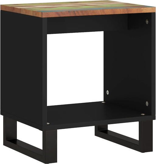Rectangular Side Table from Solid Wood Multicolour L40xW31xH46cm.